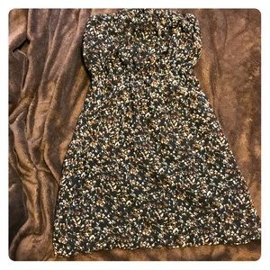 Strapless floral dress